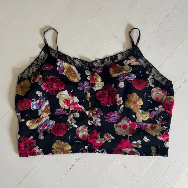 Rare Envy Me Y2K Floral Camisole Fairycore Roman Goth Dark Coquette Aesthetictic - Image 5