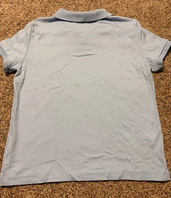 State Farm work shirt ladies women Small 6-8 polo collared Catastrophe Services Lands End brand. Cotton. Used. Small stain on the back shown in photos. - Image 7
