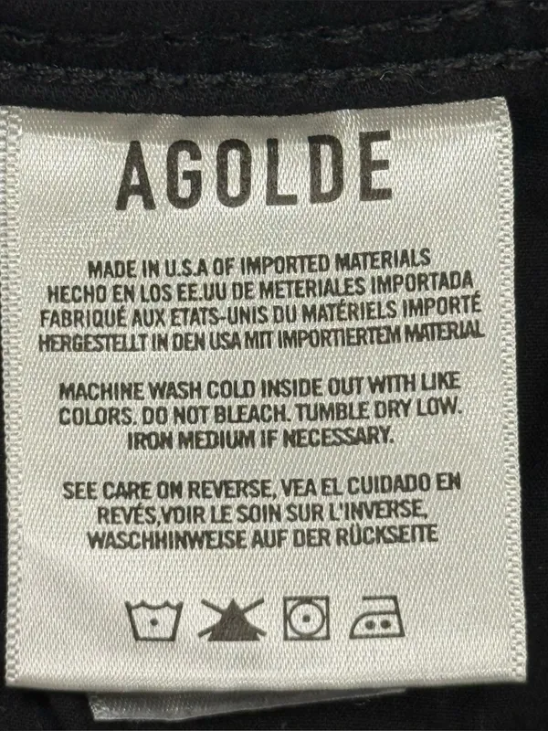 Agolde Roxanne Skinny Jeans 28 Black Minimalist Clean Girl Fall City Chic Scandi - Image 10