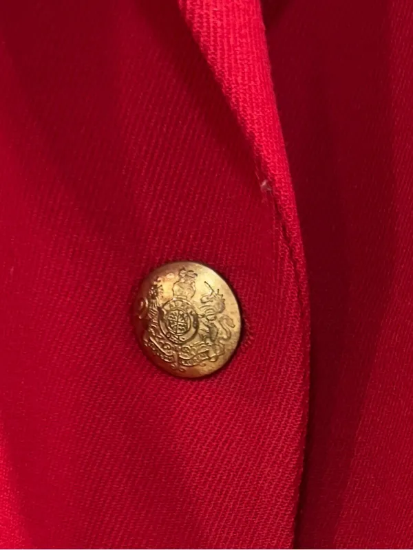 VTG Lauren Ralph Lauren Red Wool Blend Gold Button Blazer Women’s Size 8P Petite - Image 6