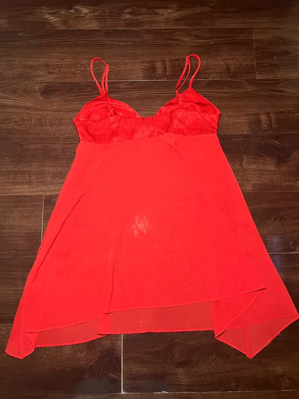 Vintage 90s Victoria’s Secret Red Slip Dress Size XS - Image 2