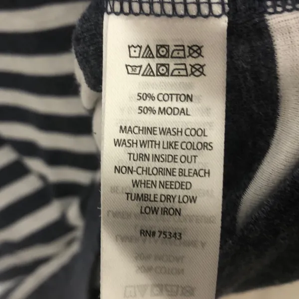 Rachel Zoe Blue White Striped Top XXL Dolman Sleeve - Image 4