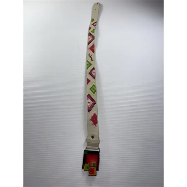 Unique Desigual Authentic White‎ Brightly Embroidered Belt Boho - Image 3
