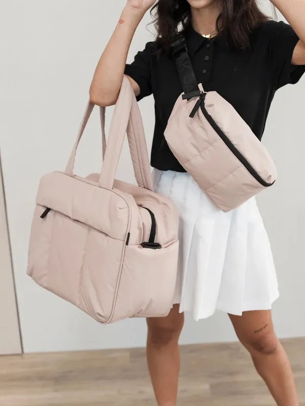 Calpak Luka Belt Bag in Rose Quartz - Image 8