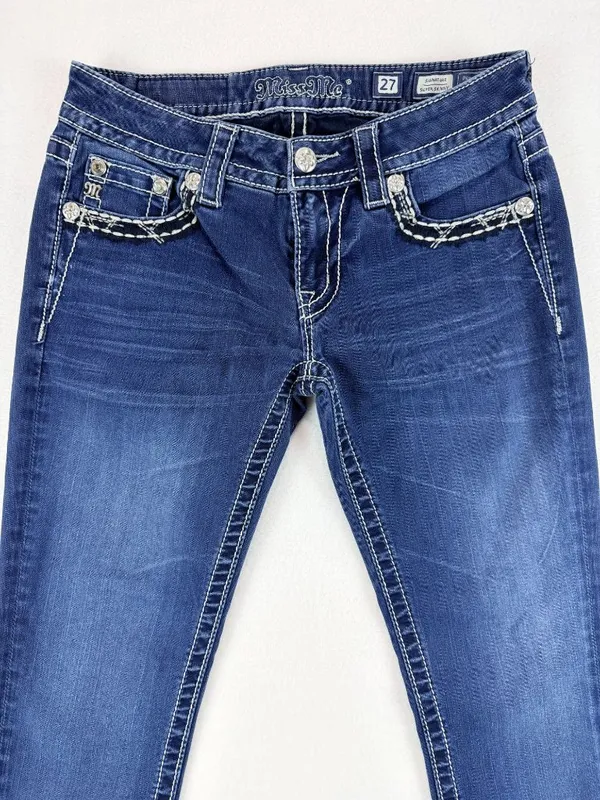Miss Me Signature Super Skinny Jeans Women’s Size 27 Blue Stretch Denim - Image 5