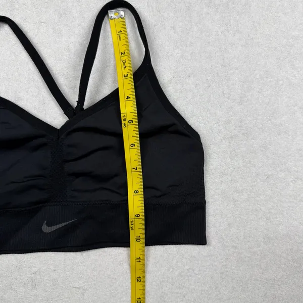 Nike Indy Seamless Sports Bra Women’s Medium Black Dri-FIT Strappy Light Support - Image 6