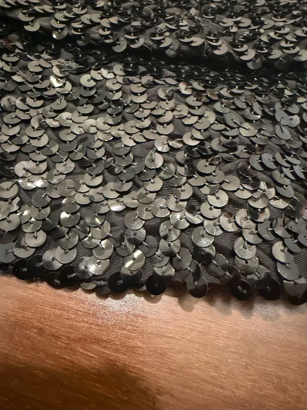 Vintage Black Sequin Sleeveless Top Size XS - Image 5