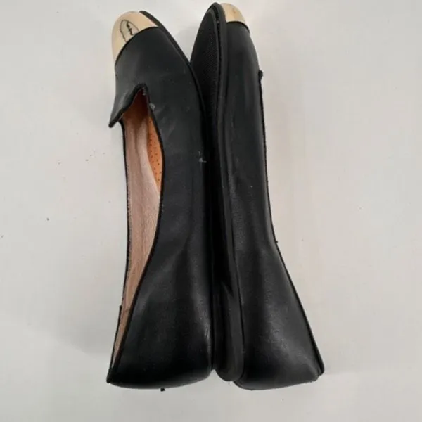 Aldo‎ Women’s Leather Black and Metallic Gold Flats Loafers Size 7.5 - Image 5