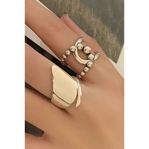 925 Sterling Adjustable Bead‎ Ball Ring - Image 5