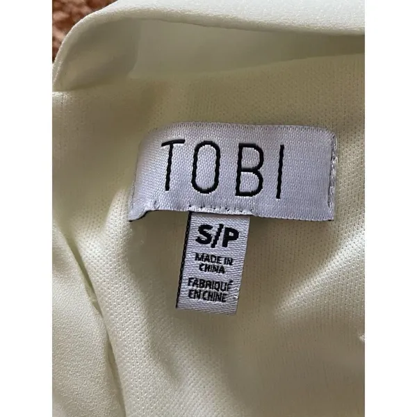 TOBI Ivory Sleeveless lined Maxi Sexy Women’s Dress Size Small - Image 10