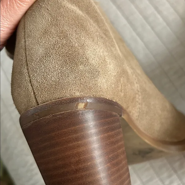 Anthropologie Dolce Vita tan suede leather western pointed toe block heeled booties 11 - Image 14