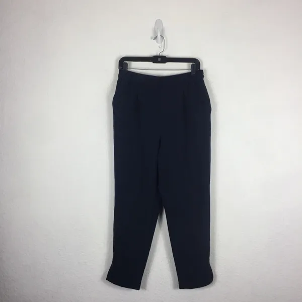 Anthropologie Marin Navy Copley Tapered Pull On Trouser Pants Size Small Preppy - Image 4
