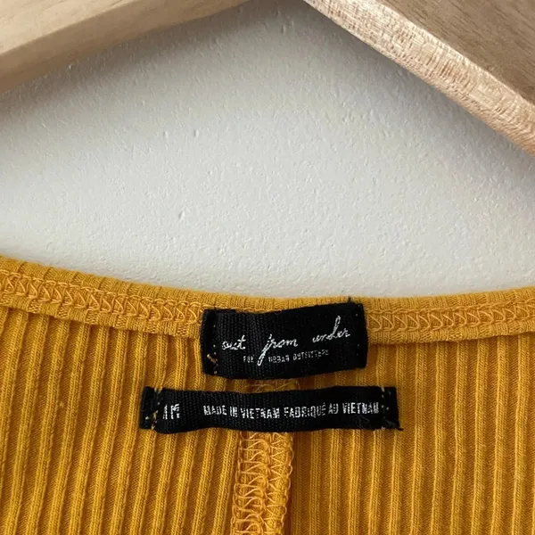 Urban Outfitters Out From Under‎ Mustard Teresa Tie-Front Ribbed Bodysuit - Image 8