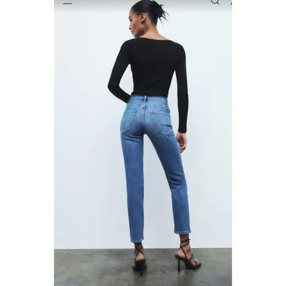 Zara The Slim Cropped‎ Jeans Size 10 - Image 2