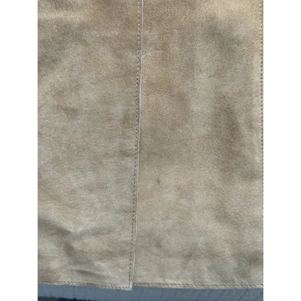 BeBe Vintage Suede Coat‎ Jacket Womens Small Tan Genuine Leather Y2k 90s - Image 3
