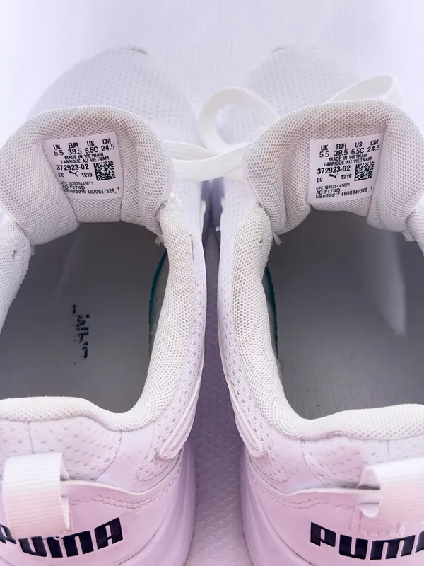 Puma White Mesh Running Sneakers  - Image 4