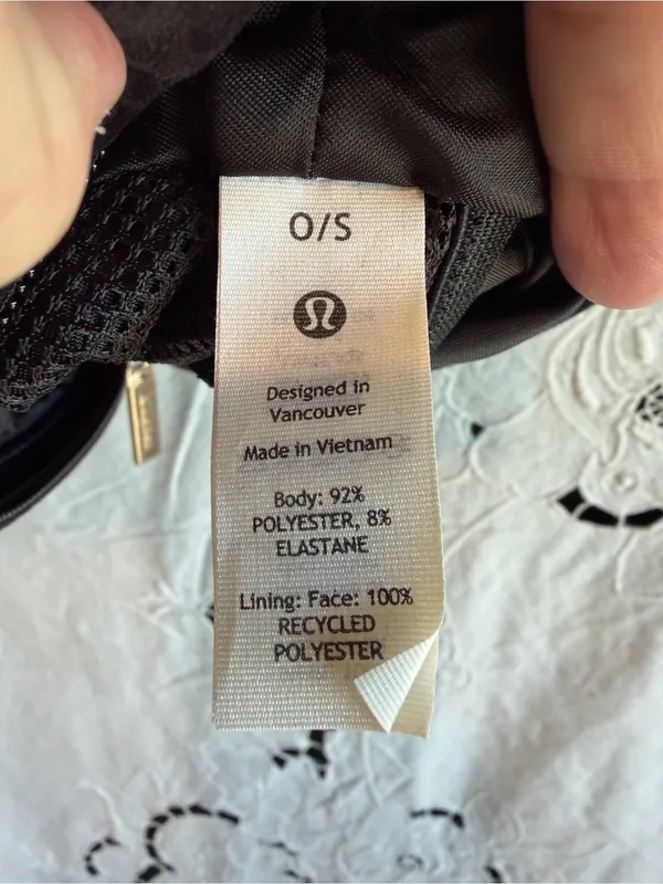 lululemon Feeling Ready Mini Velour Pouch Black Gold Logo Cosmetic Bag - Image 5
