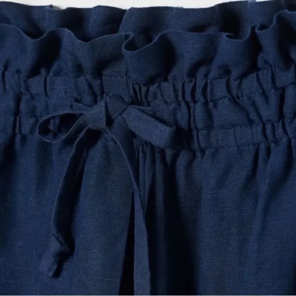 H&M Blue Linen Blend Pants(Size Small) - Image 3