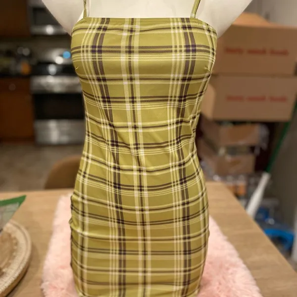 Stripped dress Yellow Size L - Image 2