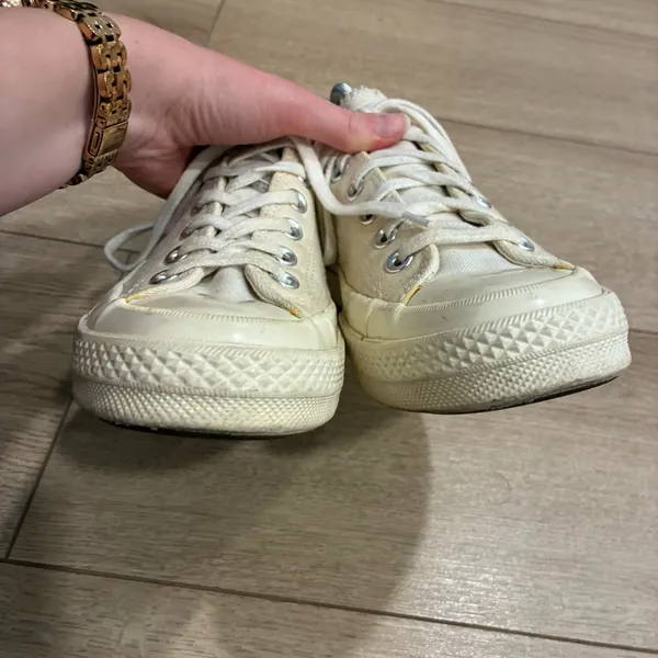 Converse x Comme Des Garcons PLAY Cream Low Top Sneakers Size 5 Men’s/Women’s 7 - Image 10