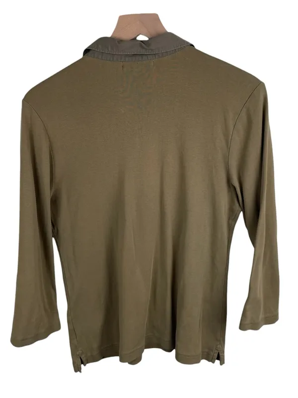 Vintage Lauren Ralph Lauren Collared Henley Knit Top Size Large Cotton Preppy - Image 2