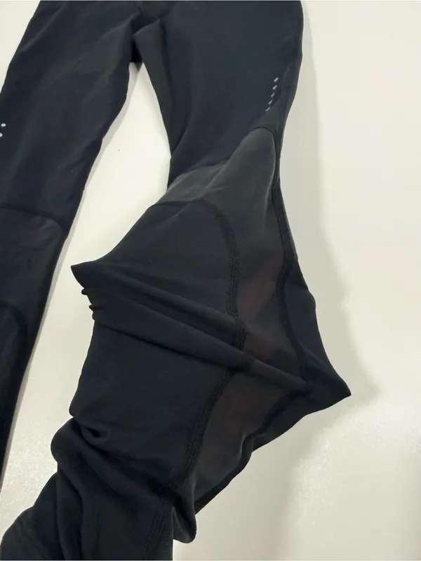 Nike Black Leggings with Silver Swoosh - Image 5