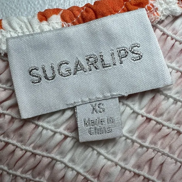 Sugarlips‎ Tangelo Floral Kellen Smocked One Shoulder Romper Size XS - Image 5
