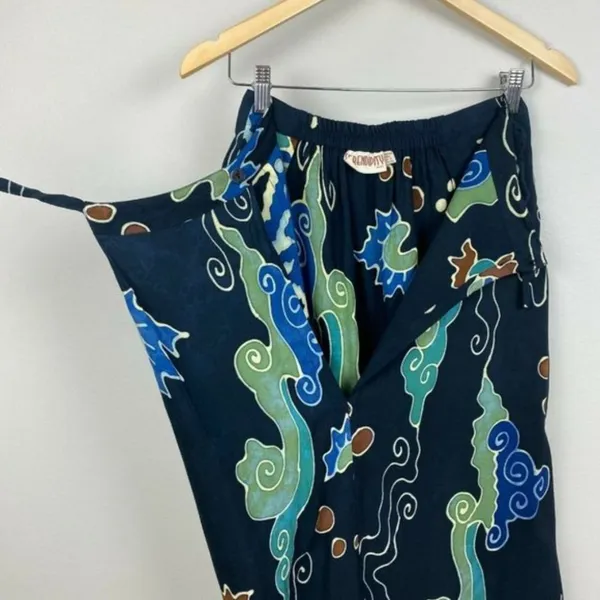 Serendipity 2-Piece Set S Maxi Faux Wrap Skirt Tank Top‎ Boho Navy Island Chic - Image 4