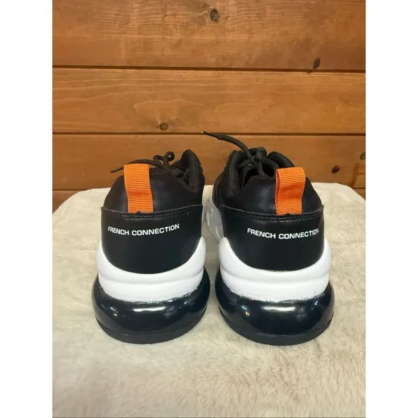 French Connection Women's FC-175 Runner Sneakers in Black/White Sz 6.5 NWOT - Image 3