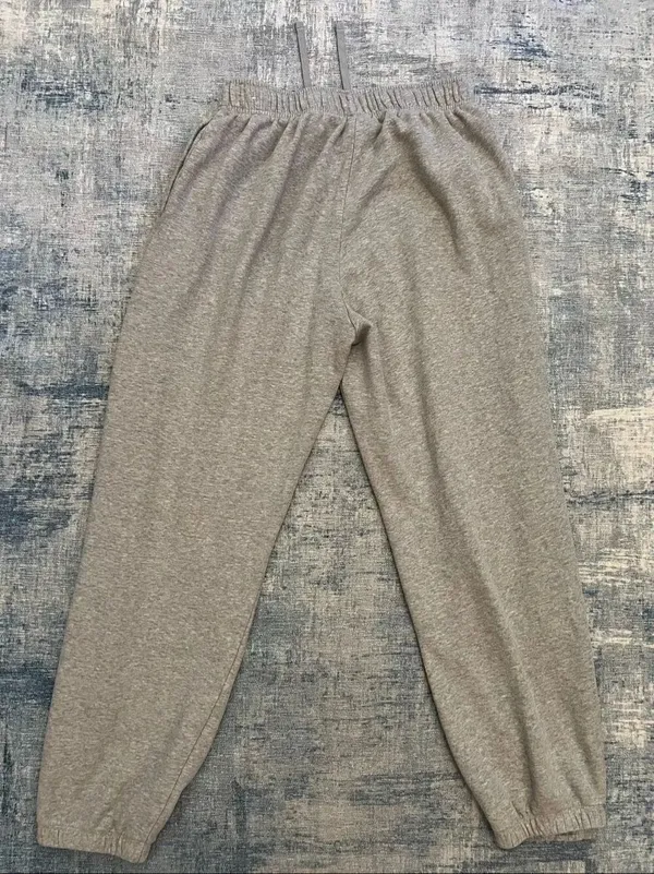 Nike Heathered Gray Club Fleece Mid Rise Oversized Sweatpants Women's Small - Image 2