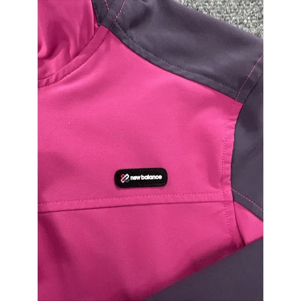 New Balance Womens S Pink Purple Softshell Full Zip Athletic Jacket WALJ6101 - Image 3