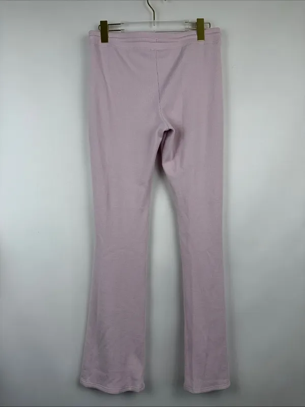Gilly Hicks Mid Rise Flare Cozy Pink Waffle Lounge Pants Size Medium - Image 6
