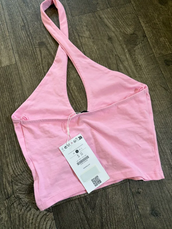 Bershka Pink Halter Top - Image 2