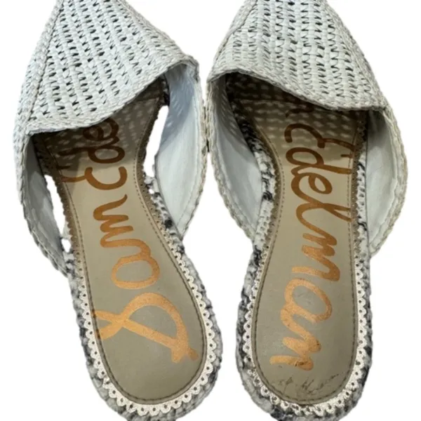 Sam Edelman Cream Elva Slip On Woven Mule Flats - Image 7