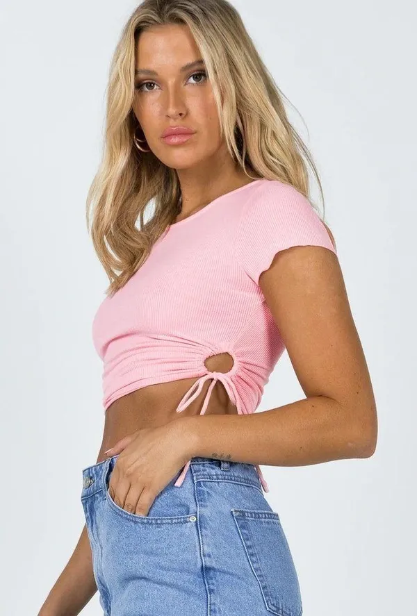 Princess Polly Addison Top Pink - Image 3