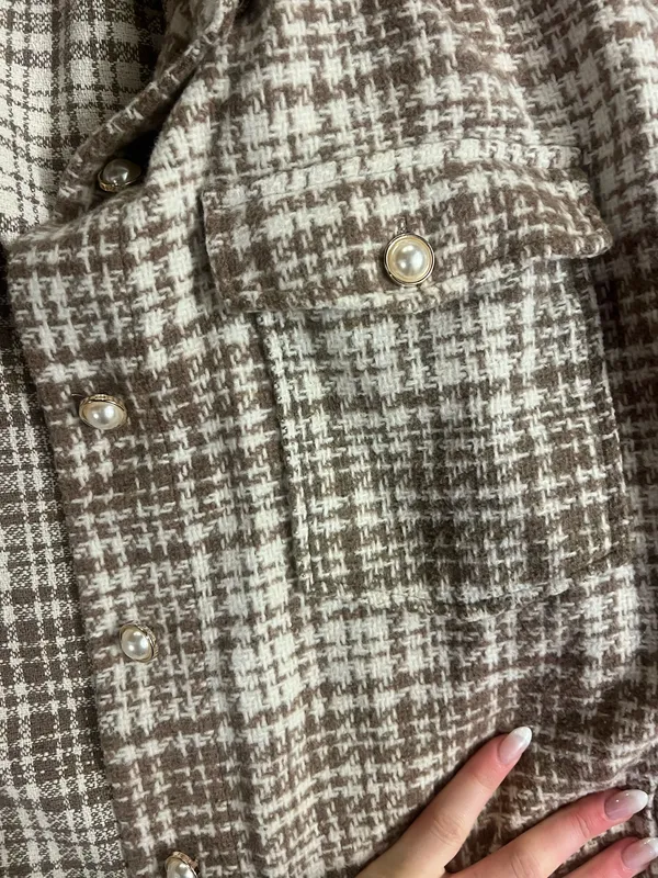 Forever 21 Brown and White Plaid Shacket - Image 3