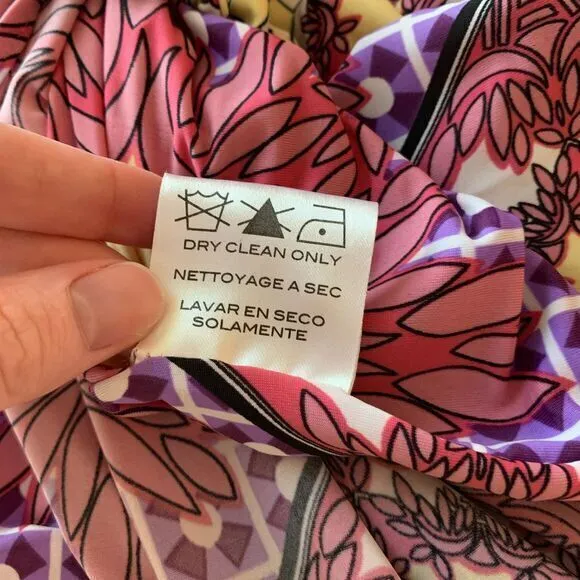 Tata Jolie‎ Floral Dress Geometric Print Hi-Low Maxi Long Vibrant Summer Boho XL - Image 8