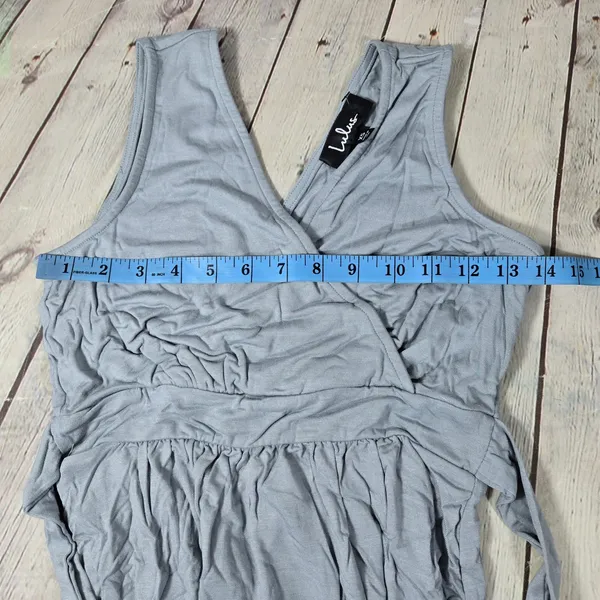 Lulus Dusty Mint Boho Sleeveless Maxi Dress Tie Waist 44552 XS New - Image 7