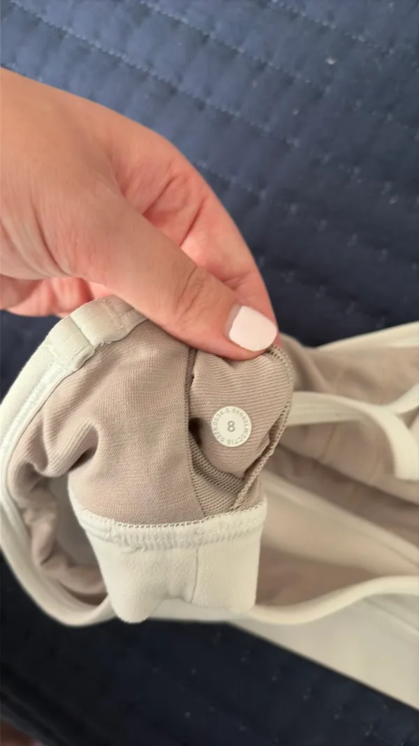 White Lululemon Flow Y Sports Bra - Image 3