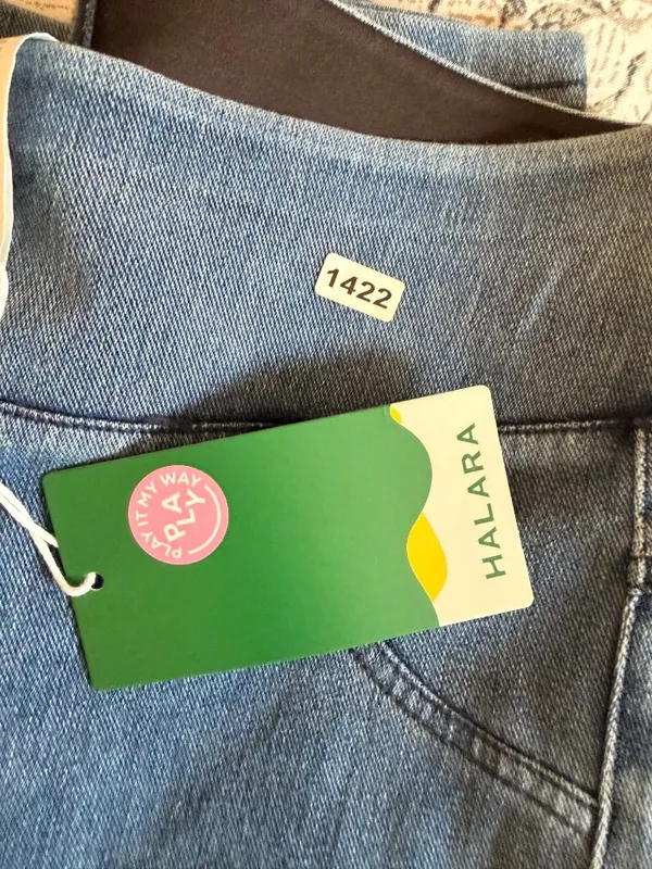 Halara Womens M 7/8 High-Waist Skinny Denim Pants Stretchy Cotton-Blend Medium B - Image 2