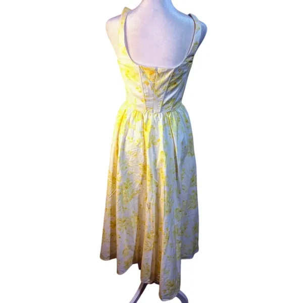 WAYF‎ Yellow White Floral Desi Corset Dress Size XS NWT - Image 5