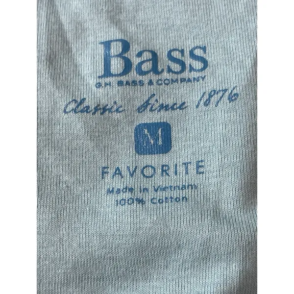 GH Bass Blue Fountain Favorite 100% CottonV-neck Short Sleeve T-shirt Size M NWT - Image 10