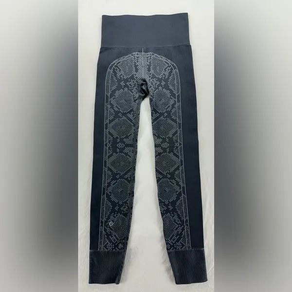 lululemon athletica Black Snake-Print Seamless Leggings - Image 2