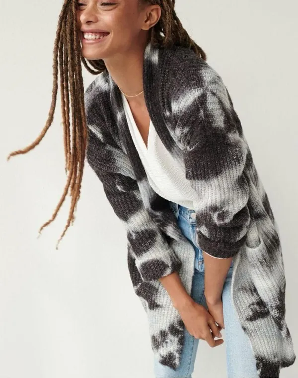 Avalon Tie Dye Oversized Knit Cardigan - Image 2