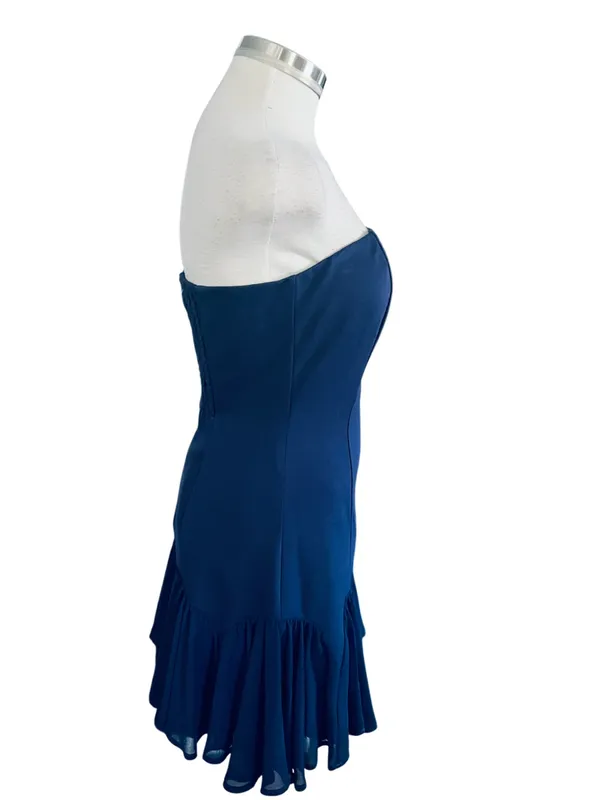 Lulus Royal Blue Strapless Mini Dress. Size Small NWOT - Image 4