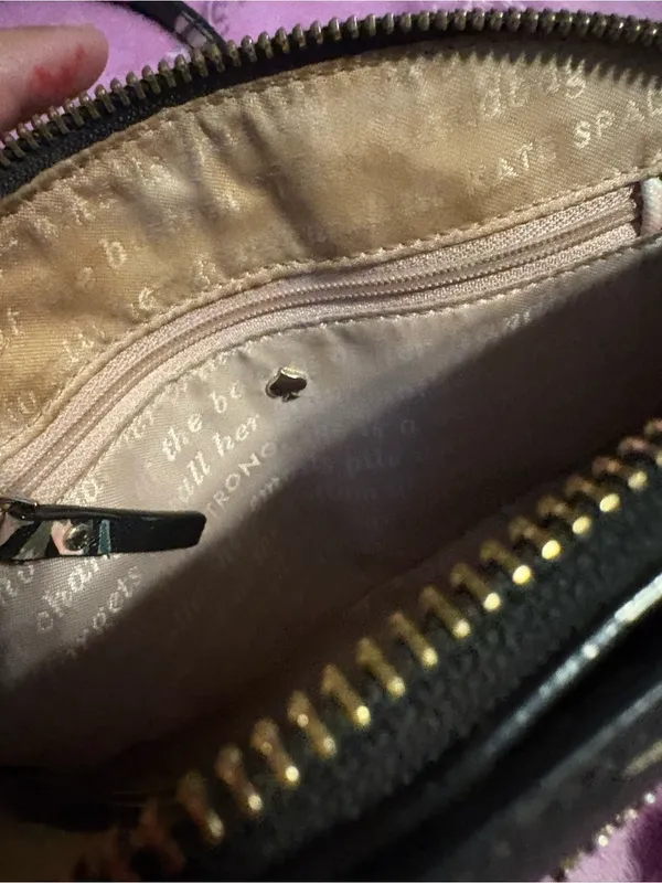 kate spade Black Floral Crossbody with Butterfly Detail - Image 4