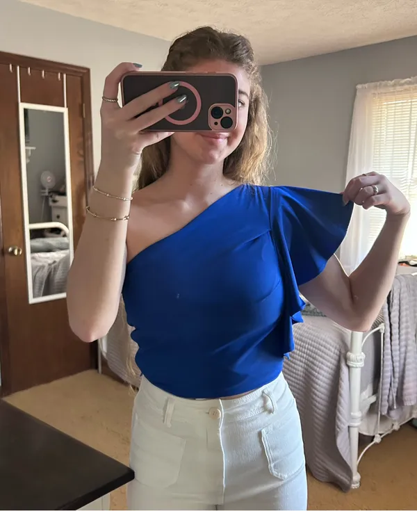 The Pants Store Summer /Spring Blue Top - Image 4