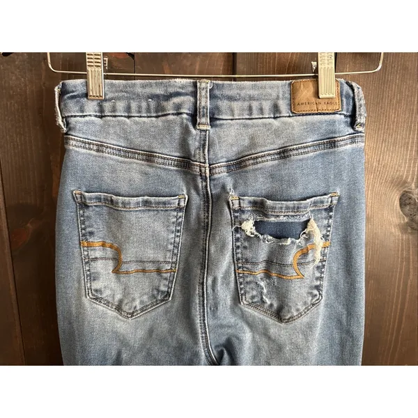 American Eagle AE Next Level‎ Stretch Curvy High Rise Jegging Medium Size 4 - Image 4