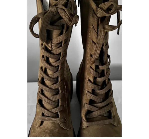 Rouge Helium taupe green combat boots - Image 10