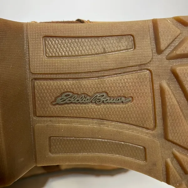 Eddie Bauer cognac leather boots women's size 11 casual cottagecore‎ neutral - Image 8
